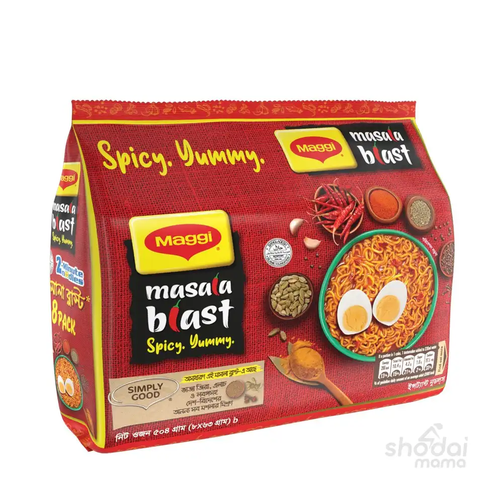Maggi 2-Minute Noodles Masala Blast 8Pack 504gm